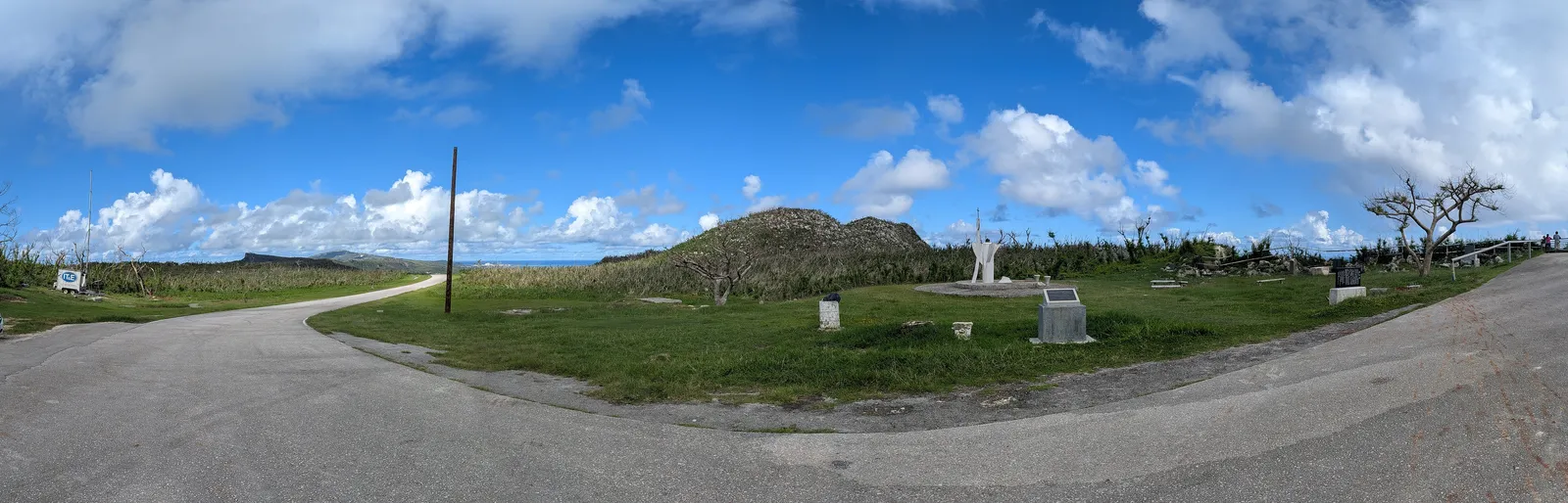 Panorama of the Suicide Cliff memorial complex and the Marpi coastal plain beyond